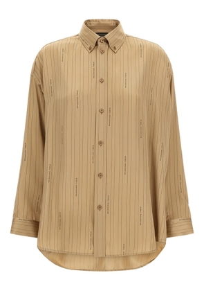 Balenciaga logo-striped shirt - Neutrals