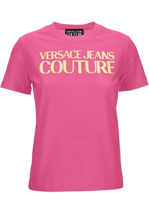 Versace Jeans Couture logo-print cotton T-shirt - Pink