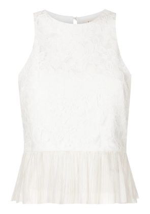 Lethicia Bronstein ruffle sleeveless lace blouse - Pink