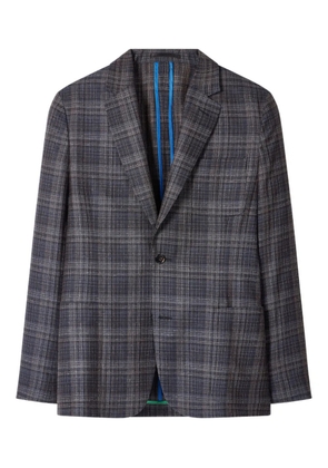 Paul Smith checked single-breasted blazer - Brown