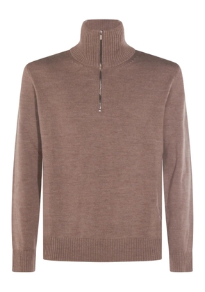 Altea zip high-neck sweater - Brown