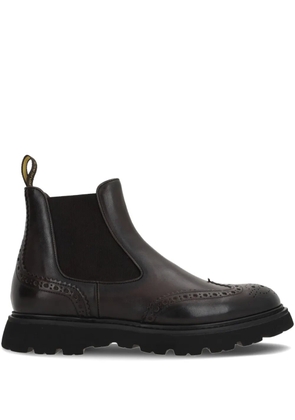 Doucal's perforated-detail Chelsea boots - Brown