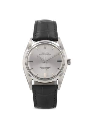 Rolex 1968s 34mm Oyster Perpetual calf leather bracelet watch - Black