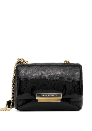 Armani Exchange logo-plaque cross body bag - Black