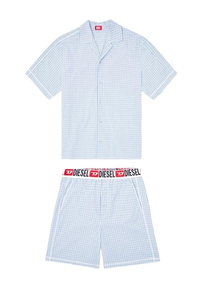 Diesel Rafael check-print loungewear set - Blue