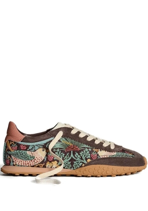 Hoff x Morris & Co.’s Bridge floral-print lace-up sneakers - Brown