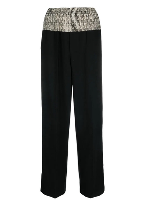 FENDI logo-print tailored trousers - Black