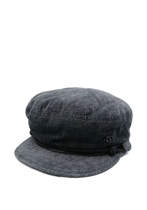 Maison Michel logo-plaque beret - Grey