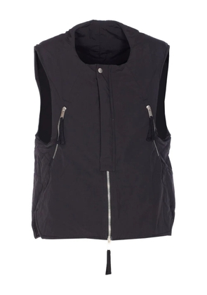 Thom Krom zip padded gilet - Black