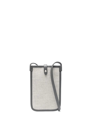 Kiton logo-debossed cross body bag - Grey