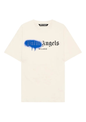 Palm Angels Spray City Milan dripping logo T-shirt - Neutrals