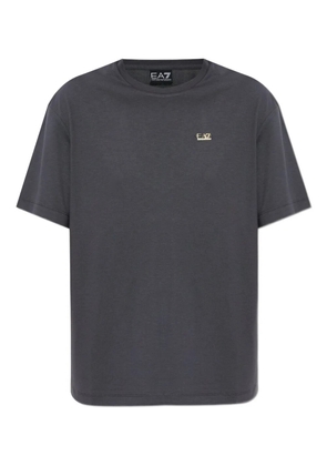 Ea7 Emporio Armani logo-plaque t-shirt - Grey