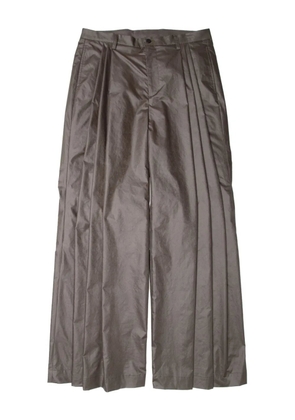 Yoshiokubo pleated wide-leg trousers - Green