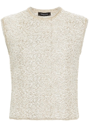 Fabiana Filippi lurex-detail bouclé top - Grey