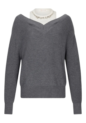 LIU JO embellished sweater - Grey
