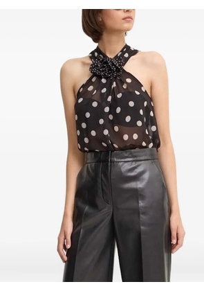 Sandro Ferrone polka-dot pattern top - Black