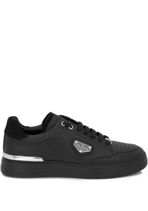 Philipp Plein triangle plaque low-top trainers - Black