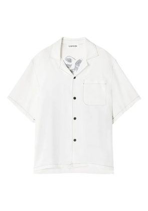 Lanvin chest-pocket back-graphic shirt - White