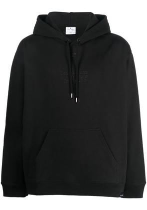 Courrèges logo-embroidered hoodie - Black