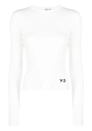 Y-3 logo-print organic cotton T-shirt - White