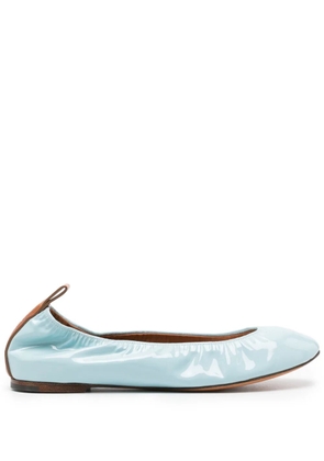 Lanvin patent leather ballerina shoes - Blue