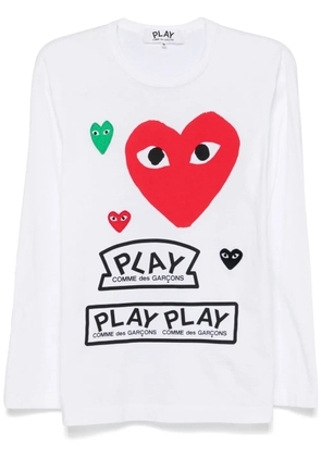 Comme Des Garçons Play logo-print T-shirt - White
