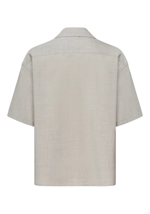 LOEWE revere-collar short-sleeve shirt - Grey