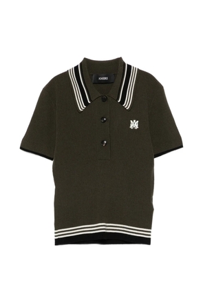 AMIRI logo-embroidered polo top - Green