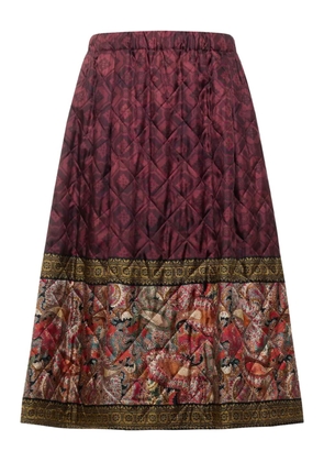 Pierre-Louis Mascia quilted paisley-print skirt - Red