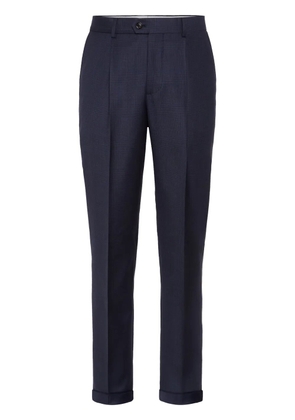 Brunello Cucinelli tapered-leg wool trousers - Blue