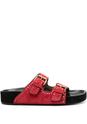 ISABEL MARANT Lennyo suede sandals - Red
