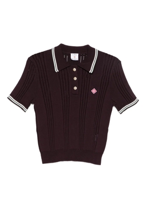 Casablanca short-sleeved cotton polo shirt - Red