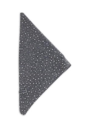 PINKO crystal-embellished knitted scarf - Grey
