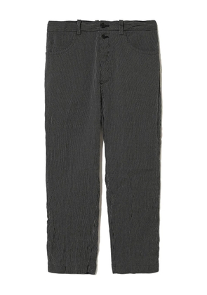 Undercover pinstripe drawstring-detail pants - Black