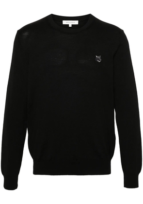 Maison Kitsuné Fox-patch jumper - Black