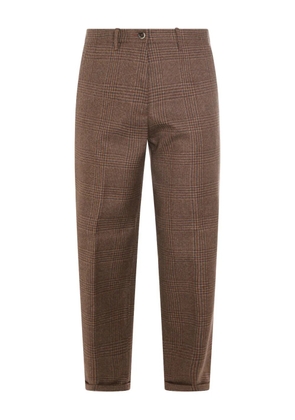 Nine In The Morning check trousers - Brown