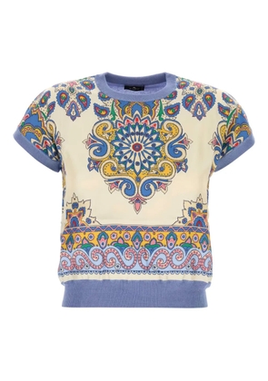 ETRO paisley-print short-sleeve top - Blue