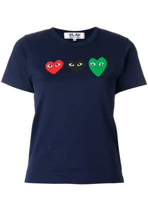 Comme Des Garçons Play heart print T-shirt - Blue