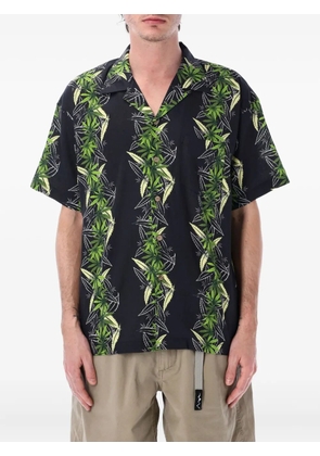 MANASTASH Manaloha tropical leaf-print shirt - Black