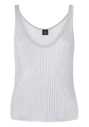 PINKO rib-knit tank top - Grey