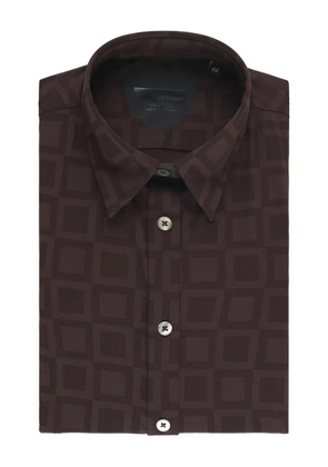 RRD square-pattern shirt - Brown