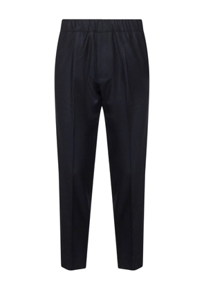 D4.0 elasticated-waistband pleated trousers - Blue