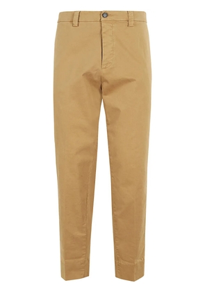 Haikure cotton straight-leg pants - Neutrals