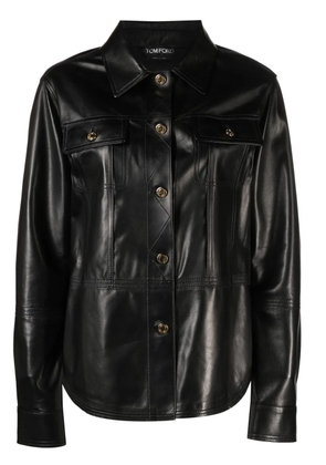 TOM FORD calf-leather shirt - Black