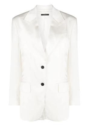 TOM FORD single-breasted satin-finish blazer - White