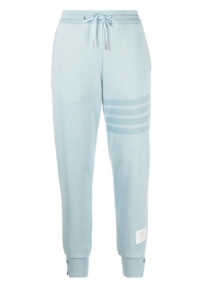 Thom Browne 4-Bar-stripe cotton track pants - Blue