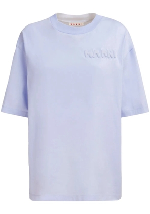 Marni logo embossed t-shirt - Blue