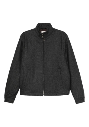 Tintoria Mattei zip-up herringbone jacket - Black