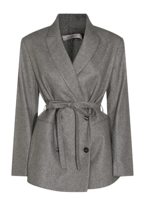 Antonelli belted double-breasted jacket - Grey