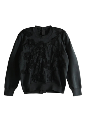 Comme des Garçons TAO floral-appliqué buttoned sweater - Black